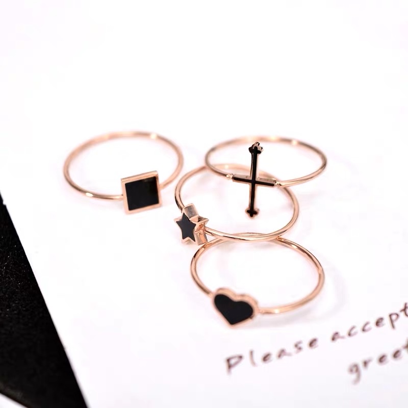 Simple, new and niche design stainless steel women's ring 2 Jieya Steel jewelry Specification image