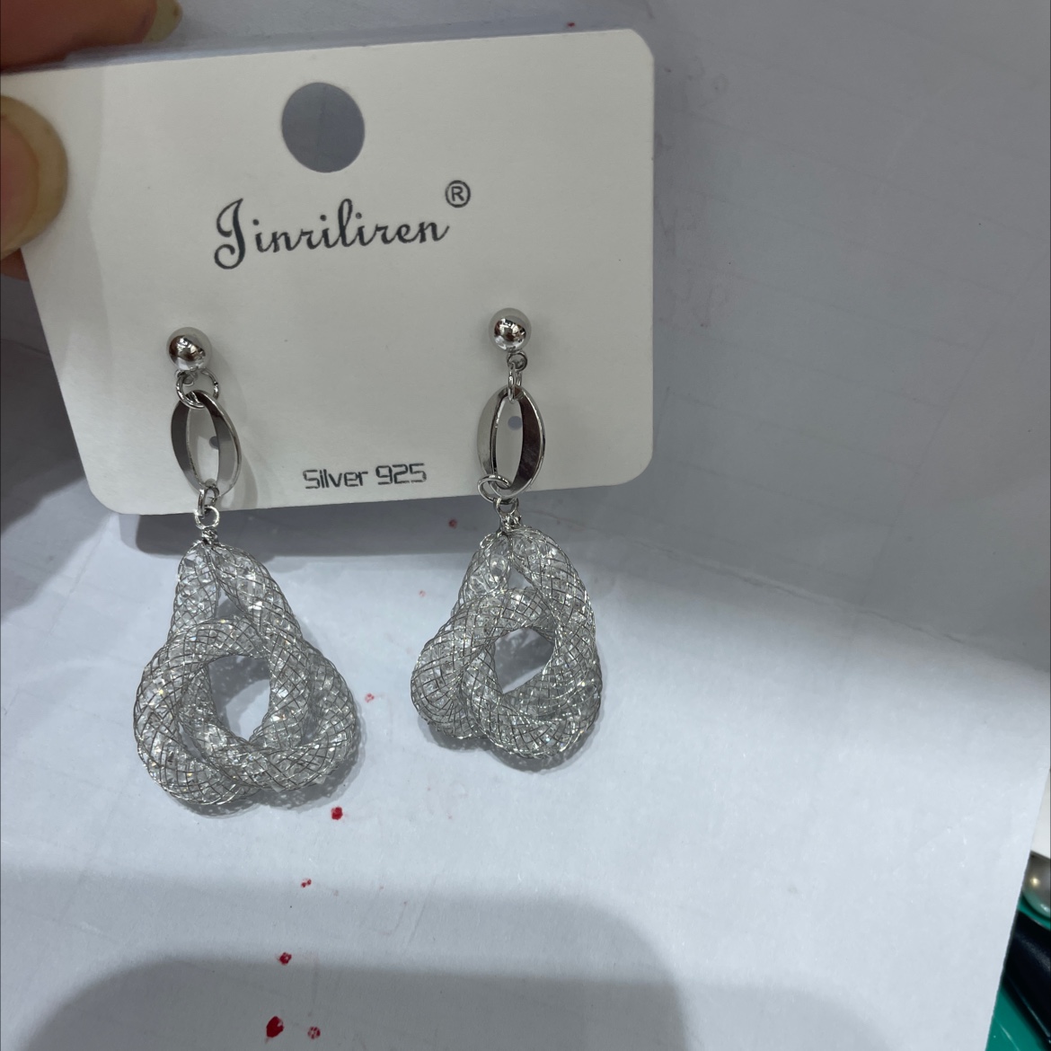 今日丽人韩版耳环水晶套网管设计独特个性十足