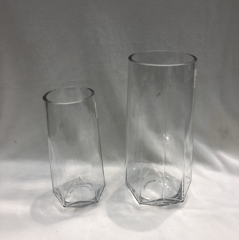 Five-pointed star transparent vase glass plug-in vase office home decoration