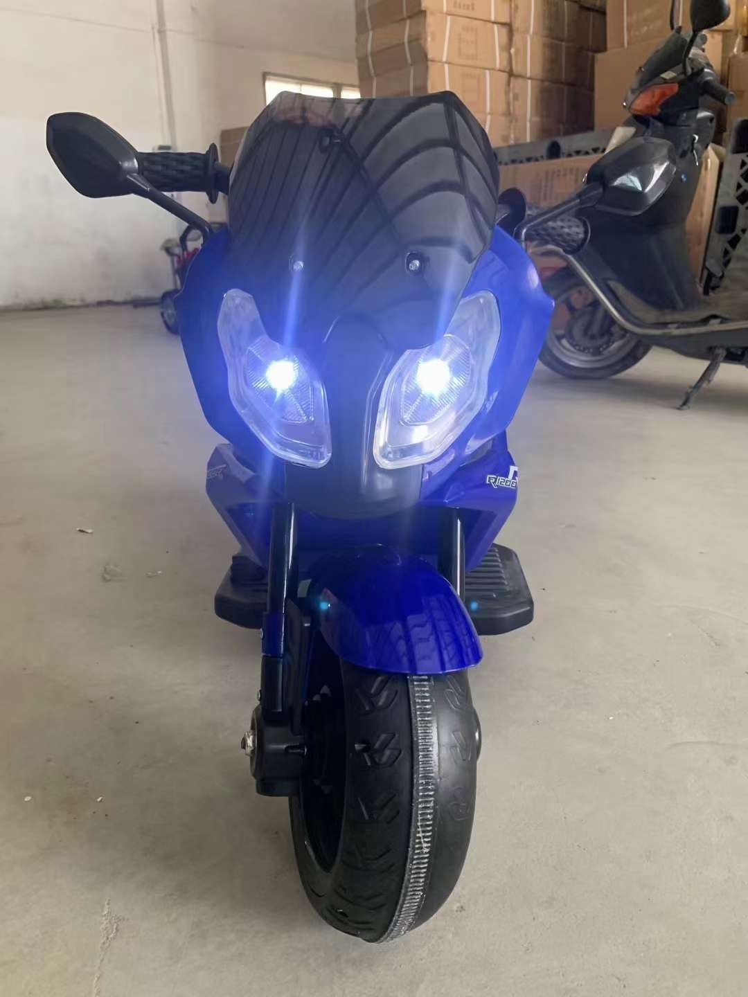 抓地轮胎回力可组装声光音乐摩托车细节图