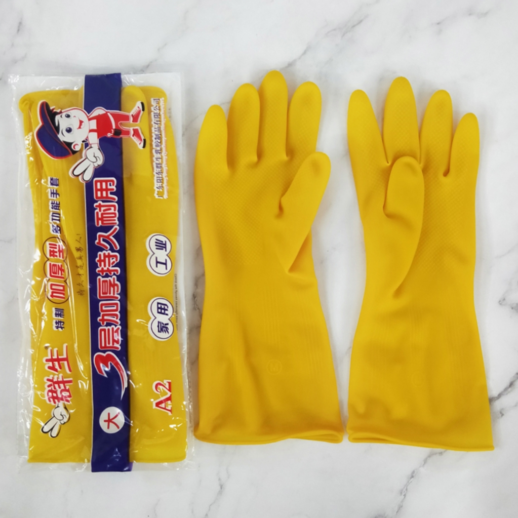 Group female kitchen chores laundry brush dishes Garden cleaning Extra thick rubber durable labor protection natural latex gloves A2 thumbnail