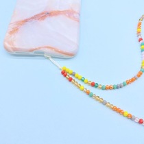 Mobile phone chain decoration for men and women can be used in spring and summer seaside with orange crystal mobile phone chain fashion