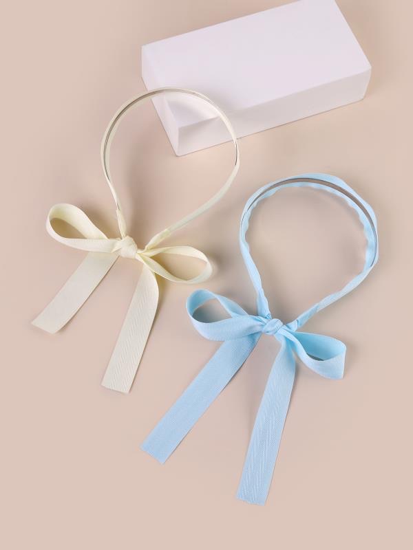 Colorful silk scarves, hair ties, fairy bows, ribbon hair bands, and high-end braided hair accessories for summer women to go out with detail image 1