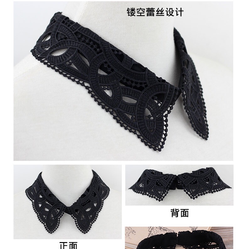 Lace lace hollow false collar children with white shirt false collar shirt collar decoration autumn and winter false collar 15