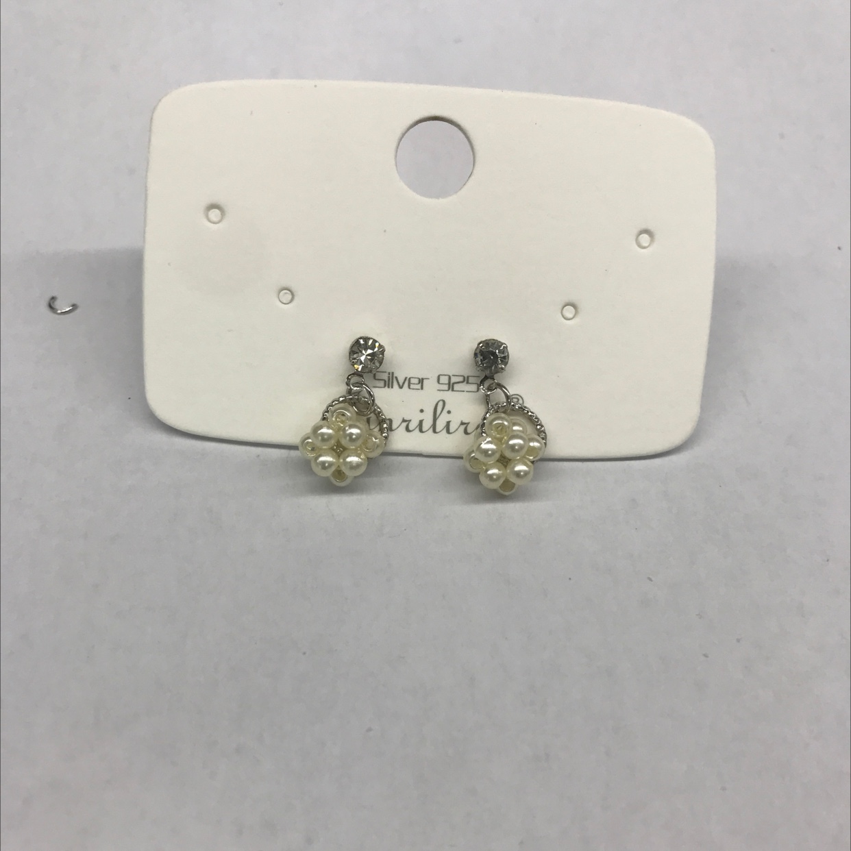 Today Beauty white pearl handmade silver new earrings products