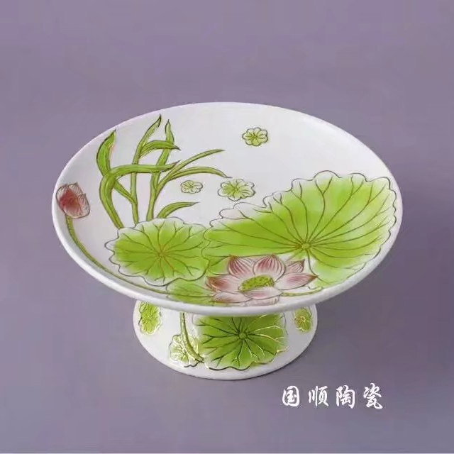 果盘31号明缘轩007荷花果盘