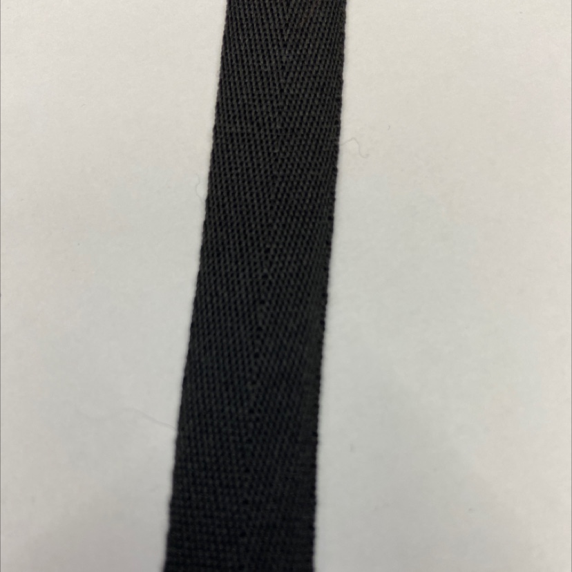 1.5cm polyester single weave black ribbon 77#