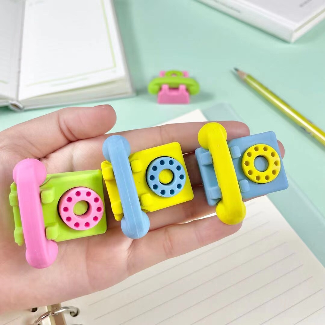 彩色造型电话高品质橡皮擦