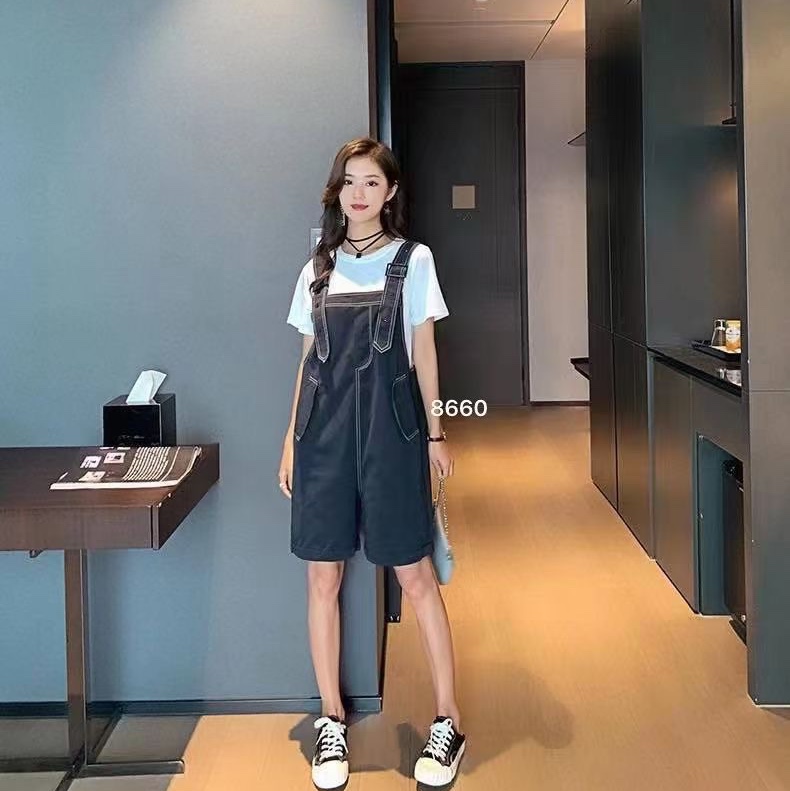 休闲背带黑色88670