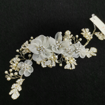 Korean Senmei wedding headwear silver diamond hairpin handcrafted beautifully