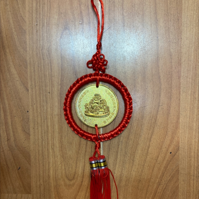 Small knot Red Circle pendant gold imitation copper laughing Buddha pendant