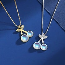 Glossy cherry necklace