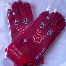 Sheryl Spandex protective gloves Sunscreen warm jewelry store security work gloves red full figure