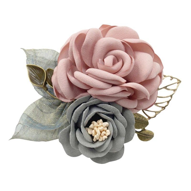 Ladies simple big temperament high-grade sweater with pins fixed clothes dry-flower cloth brooch women accessories
