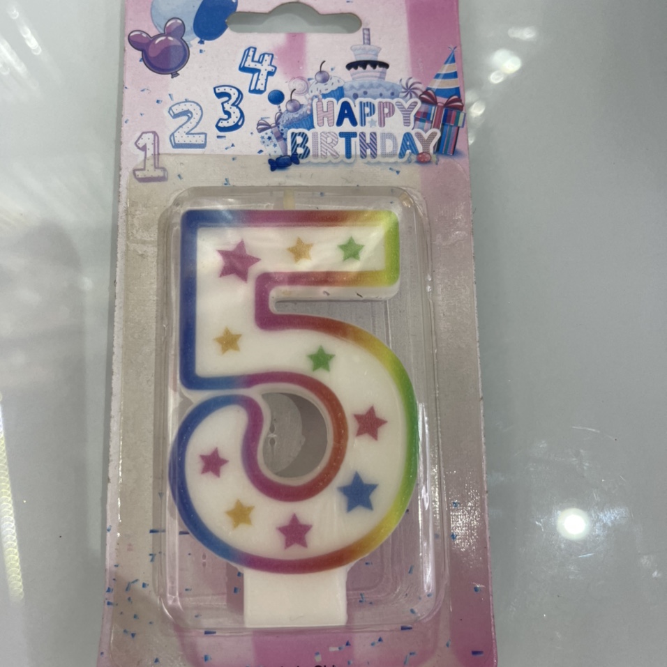 五角星数字6生日蜡烛蜡烛香薰蜡烛