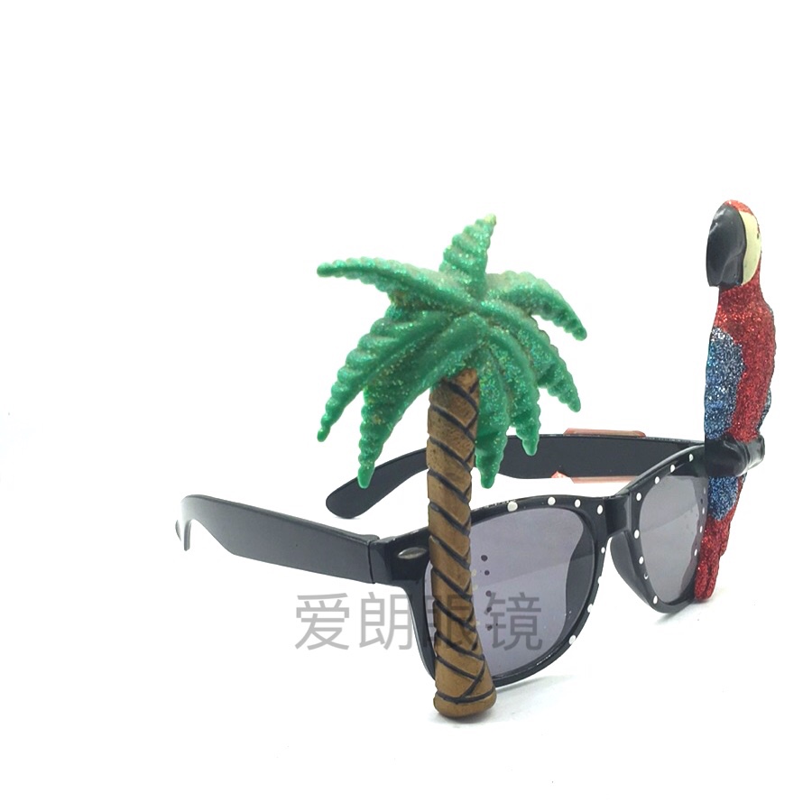 Colección hawaiana gafas de loro tropical fiesta de vacaciones beach rave party gafas de fiesta details Picture