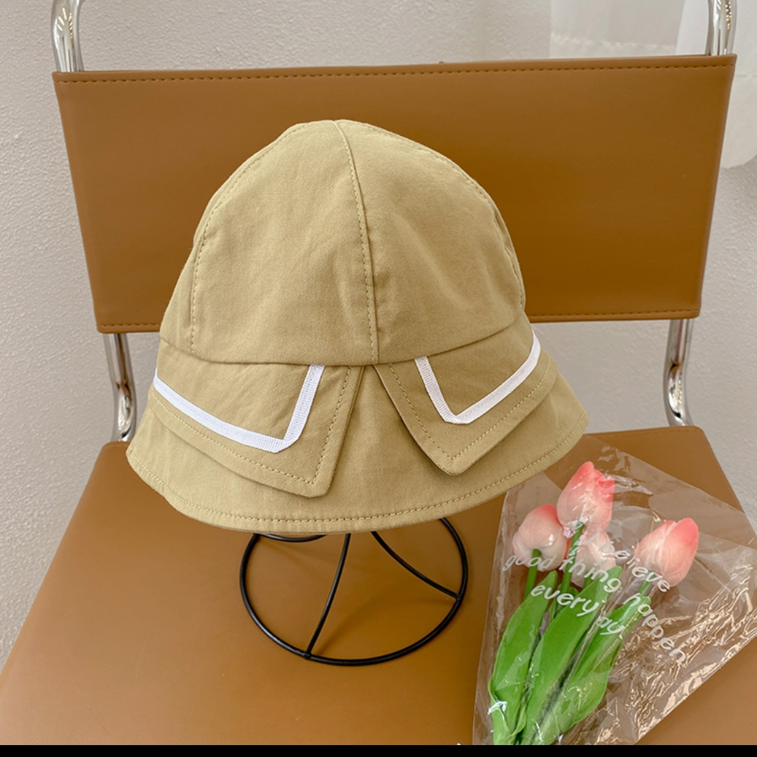 Preppy black fisherman hat for women Spring and autumn summer thin fashion brand niche sun protection bucket basin hat 74