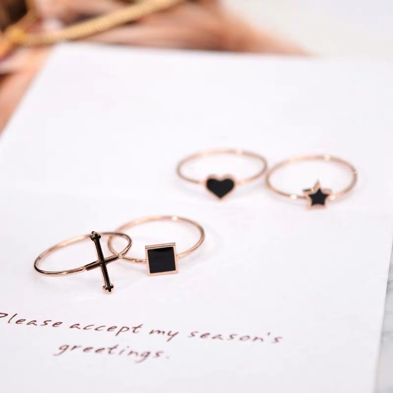Simple, new and niche design stainless steel women's ring 2 Jieya Steel jewelry Application Scenario