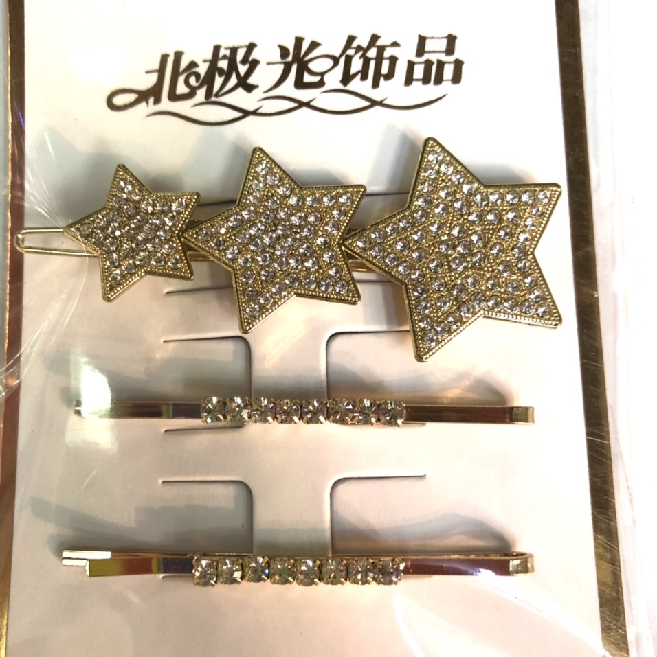 Korean version white diamond duckbill clip 744 large bangs hair clip, hair accessory water diamond coil, hair clip top clip, side clip, broken hair clip and hairpin set, large pearl