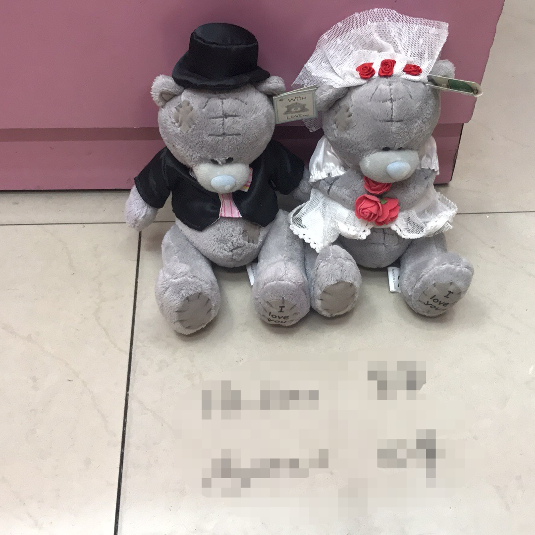 Dreamy Plush Toy No. 3 Wedding Dress Couple Bear Premium Figurine Premium Figurine Throw Pillow Toy Factory Direct sales
