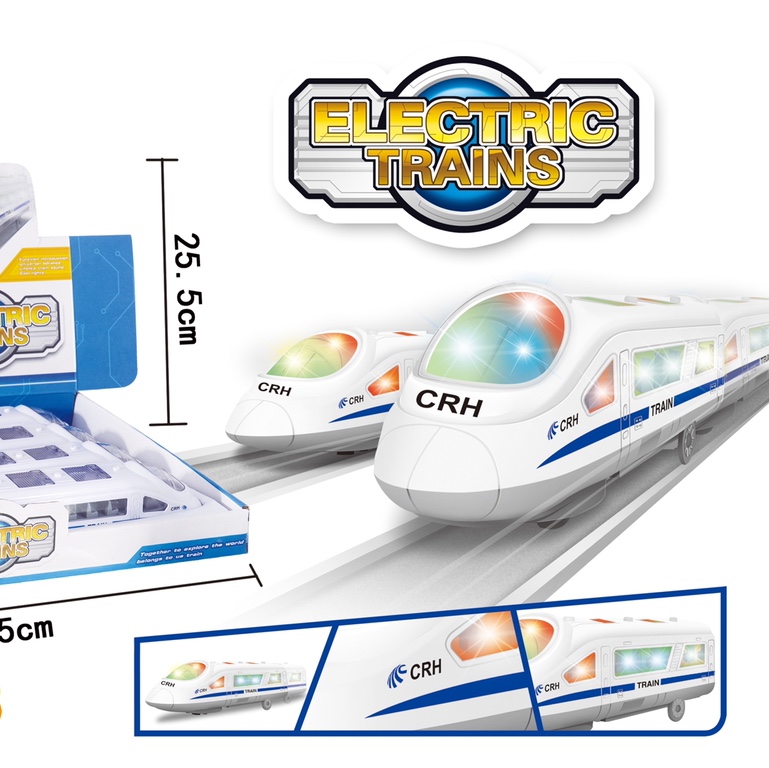 A box of 8 electric universal trains