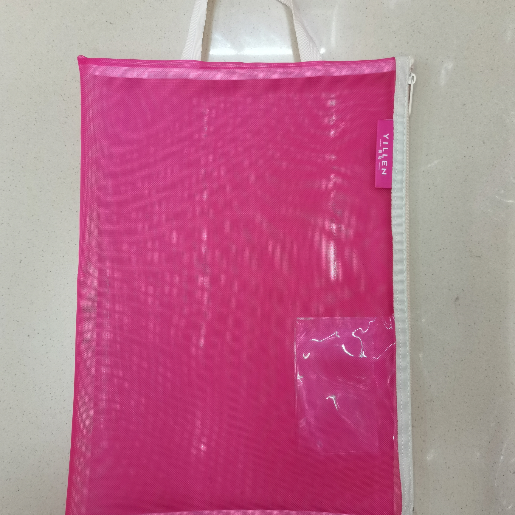 Mesh hand-held file bag