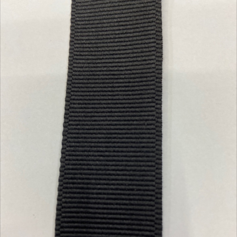 3cm polyester black thickened plain ribbon 1#