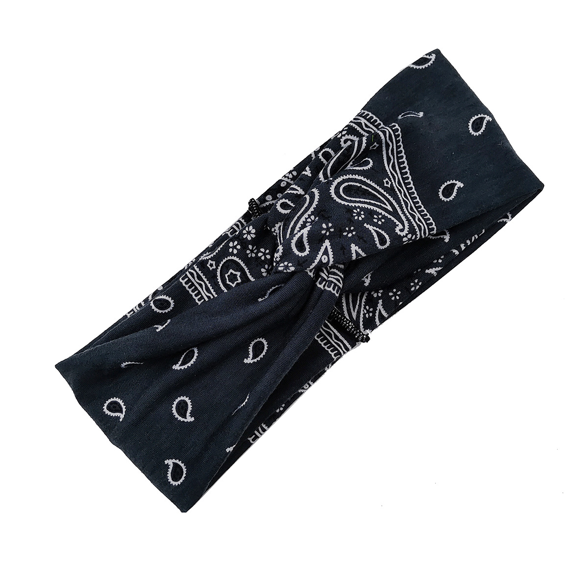 FLY87 New European and American women's printed cross headband Yoga exercise sweat-absorbing Bohemian cashew nut cross headband detail image 8