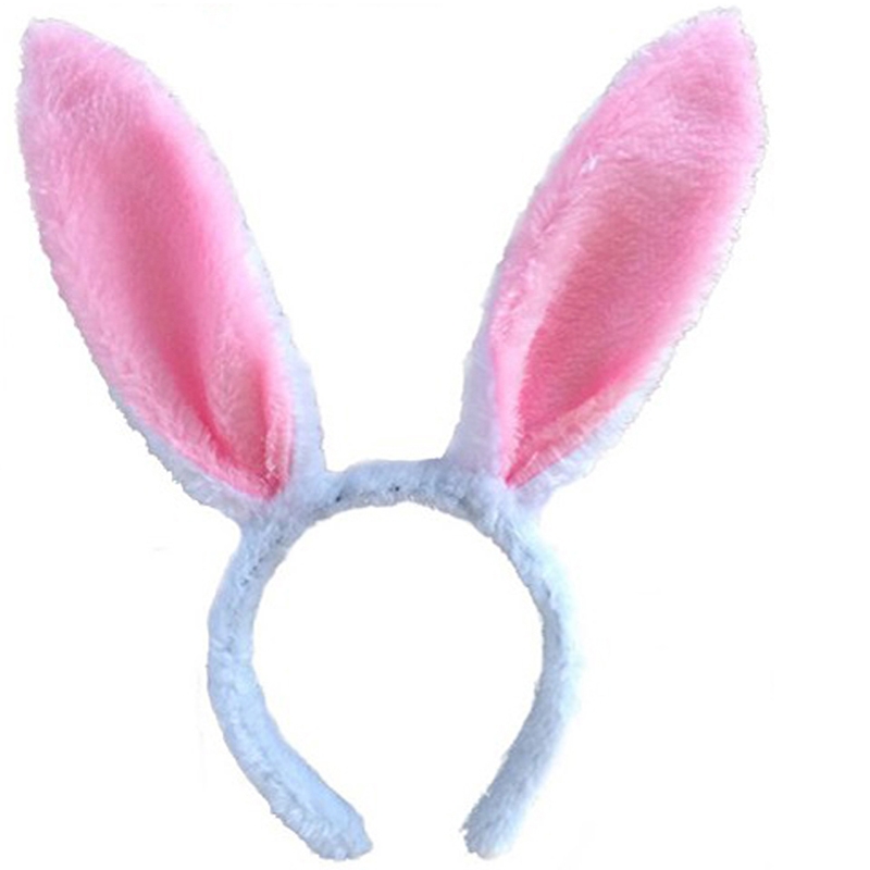 舞台表演道具 毛绒兔子耳朵发箍发饰成人头饰 头箍超值价白底实物图