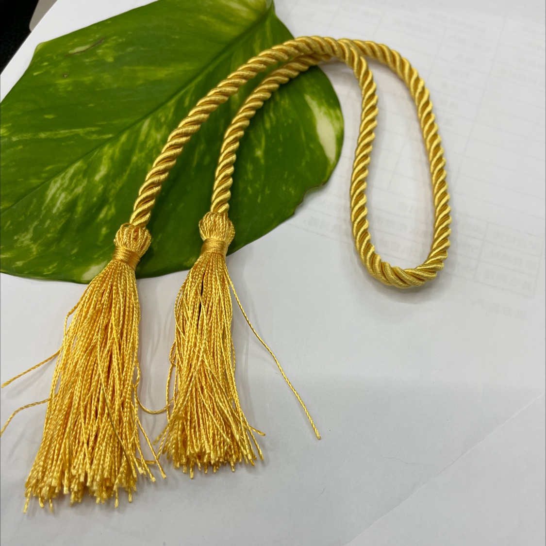 金黄绳子流苏挂须吊坠穗子礼品包装DIY辅料配件批发白底实物图