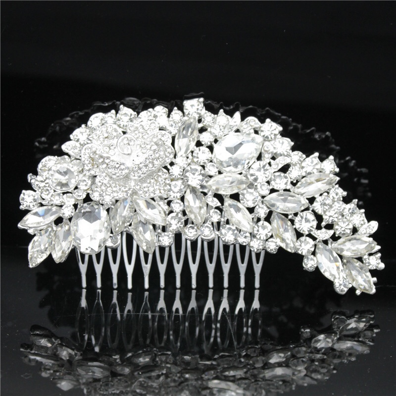 Manufacturers Direct Sales Hair Accessories Rhine-Drill Flower Comb Beautiful Headwear Bride Butterfly Hair Comb Wholesale 63