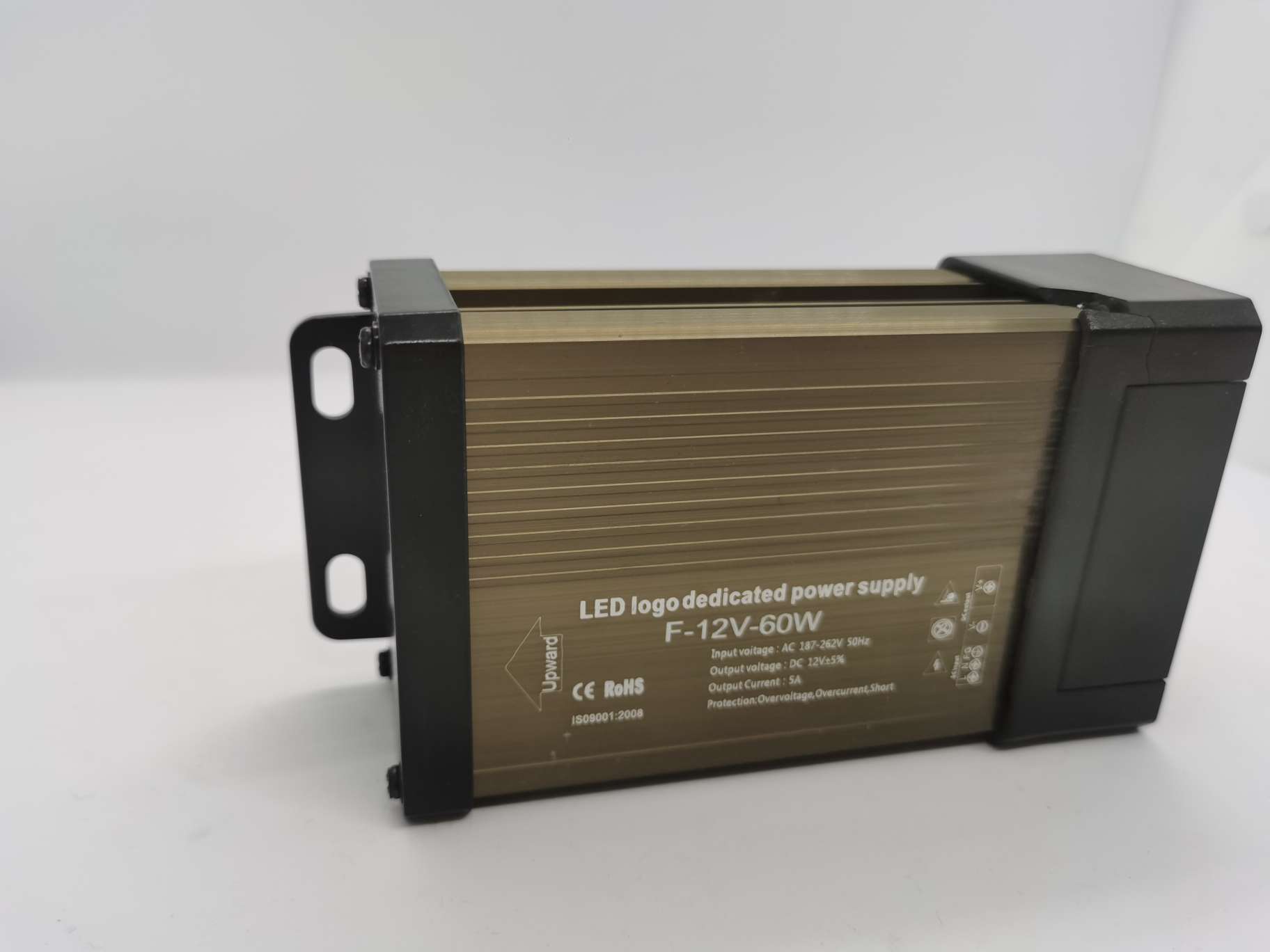 LED灯专用户外防雨 DC 12V60W 防雨LED开关电源 安防/适配器电源 IP65白底实物图