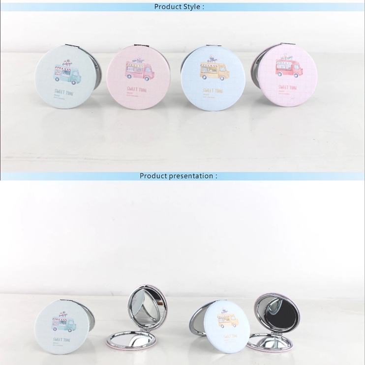 Gaoning Makeup Mirror 4669 ordinary mirror round 20, a must-have makeup tool for girls' dormitories, simple, fashionable and convenient to carry