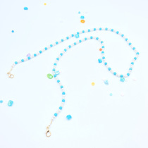 Manufacturers directly supply cross-border Amazon new fashion eyewear accessories turquoise pearl mask Eyewear double neck chain 3
