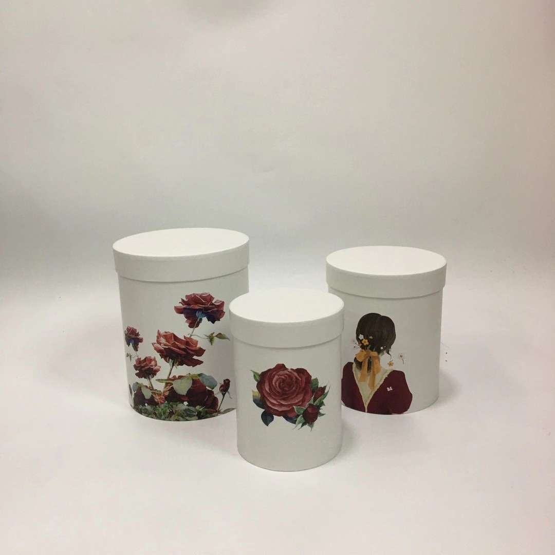 Round, exquisite gift, printed surface, cute packaging, gift box for girls, birthday gift box Item Picture