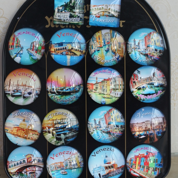 Playa paisaje ins creativo cristal refrigerador post 0136