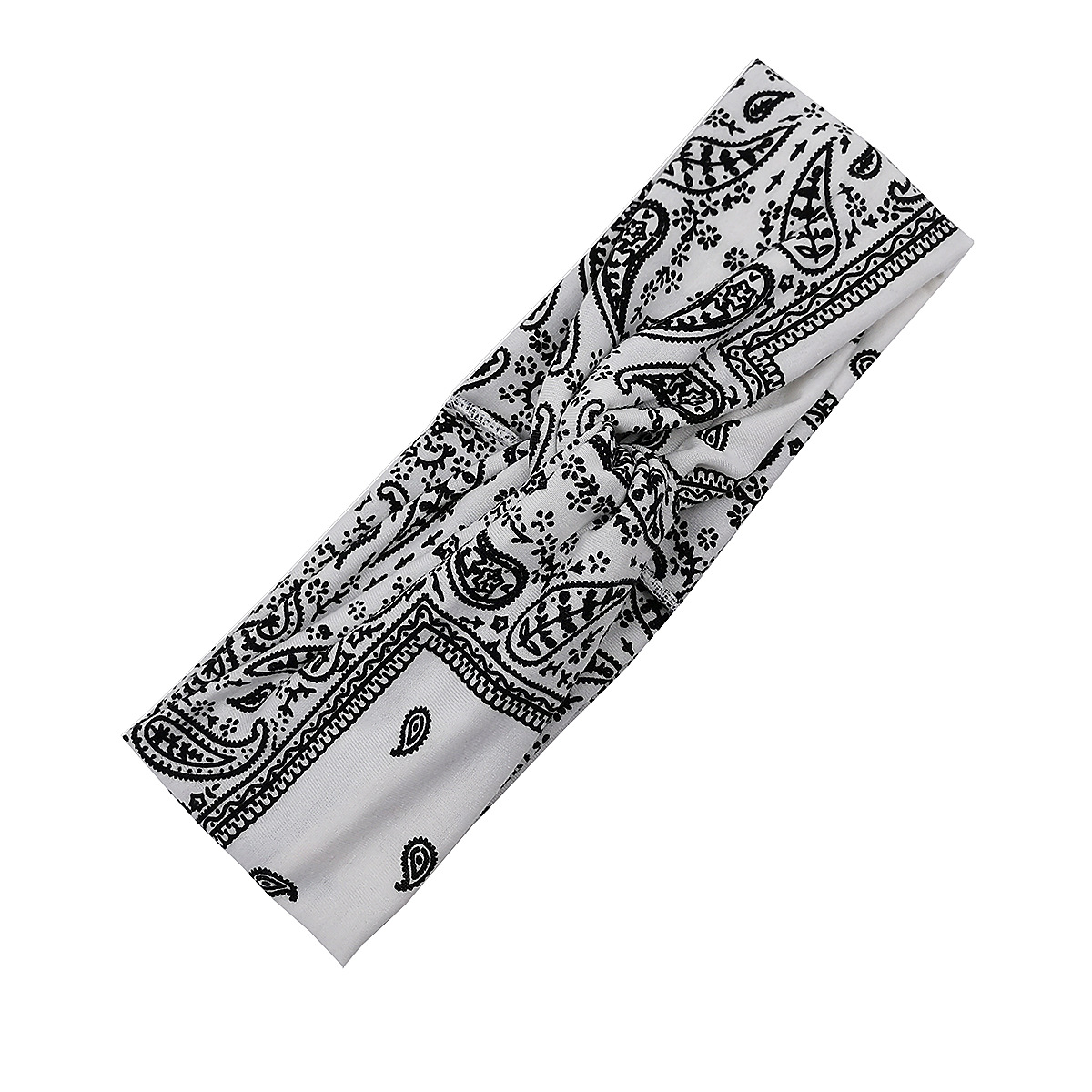 FLY87 New European and American women's printed cross headband Yoga exercise sweat-absorbing Bohemian cashew nut cross headband detail image 7