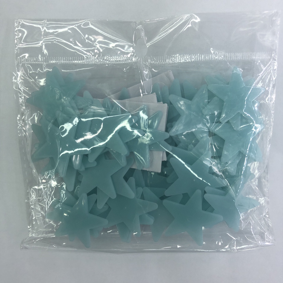 3cm五角星100片蓝色opp袋