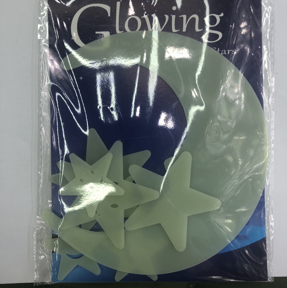 夜光贴片玉白色笑月