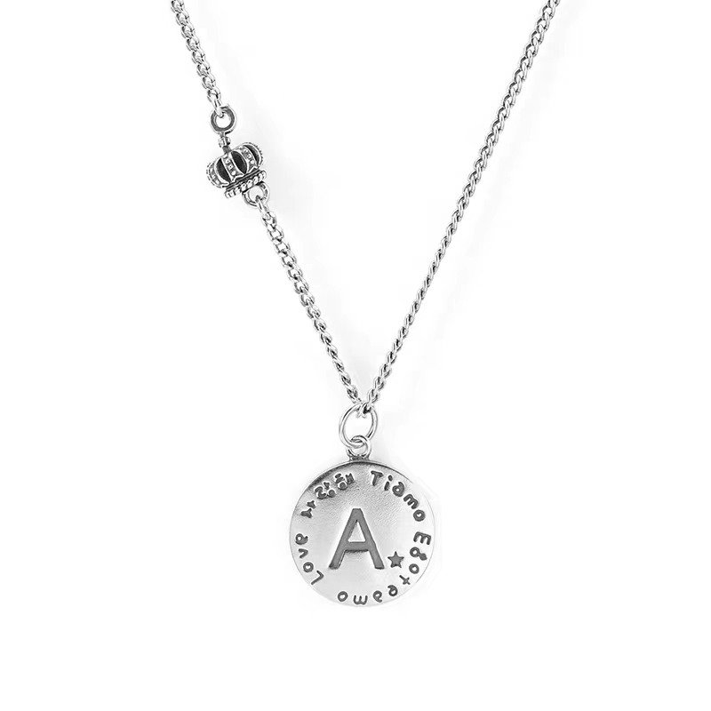 Jingpuli brand titanium steel letter Korean Daedongmun Fashion Trend necklace