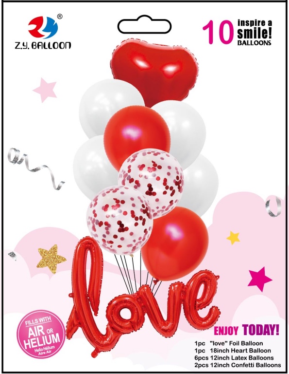 LOVE铝膜气球组合套装 情人节生日婚庆各种派对房间装饰用品 1212店面 多款可选 可订做详情图3