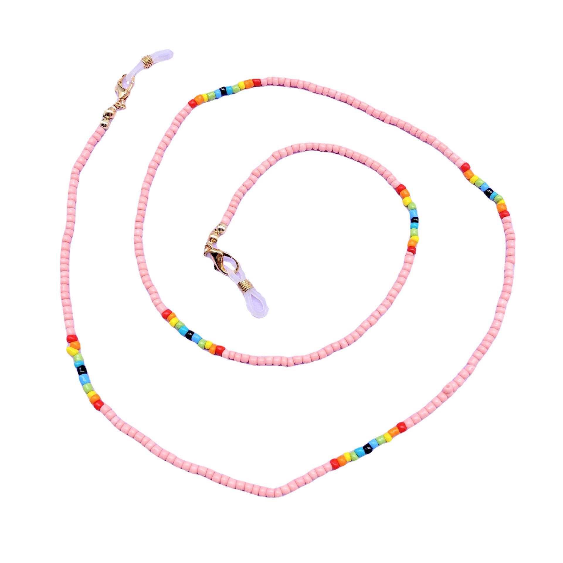 Mask chain glasses chain Multi-colored rice beads candy color rice beads glasses chain glasses rope 2