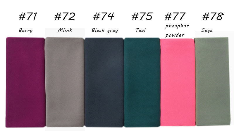 Regalo verano nuevo 80 color color sólido chiffon alta calidad popular larga toalla casual cubierta cabeza gasa pañuelo 22 Specification image