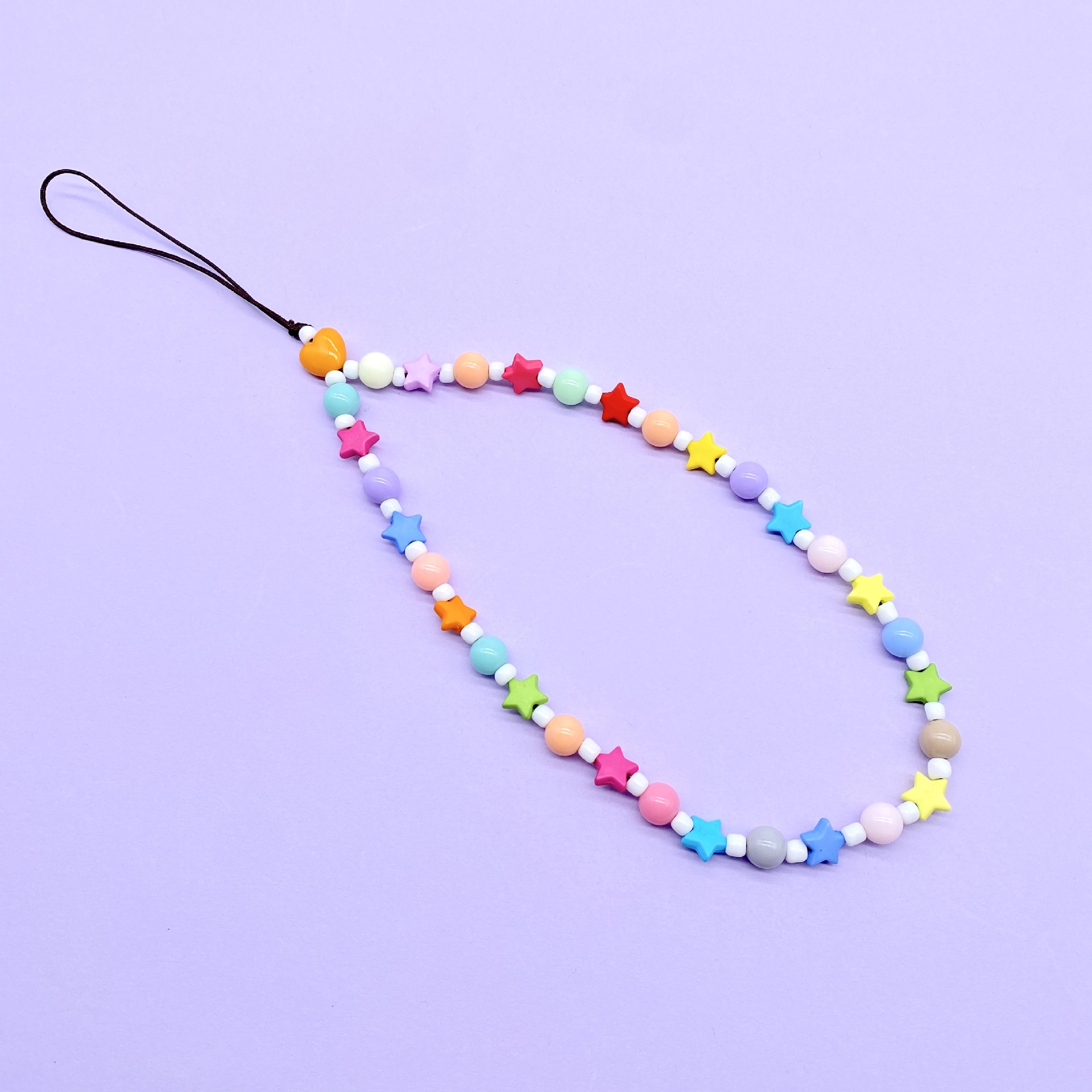 Europe and the United States cartoon frosted mobile phone chain all match mobile phone beaded lanyard mobile phone case chain bag pendant