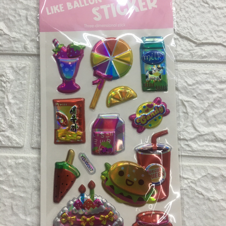 Concave-convex sticker