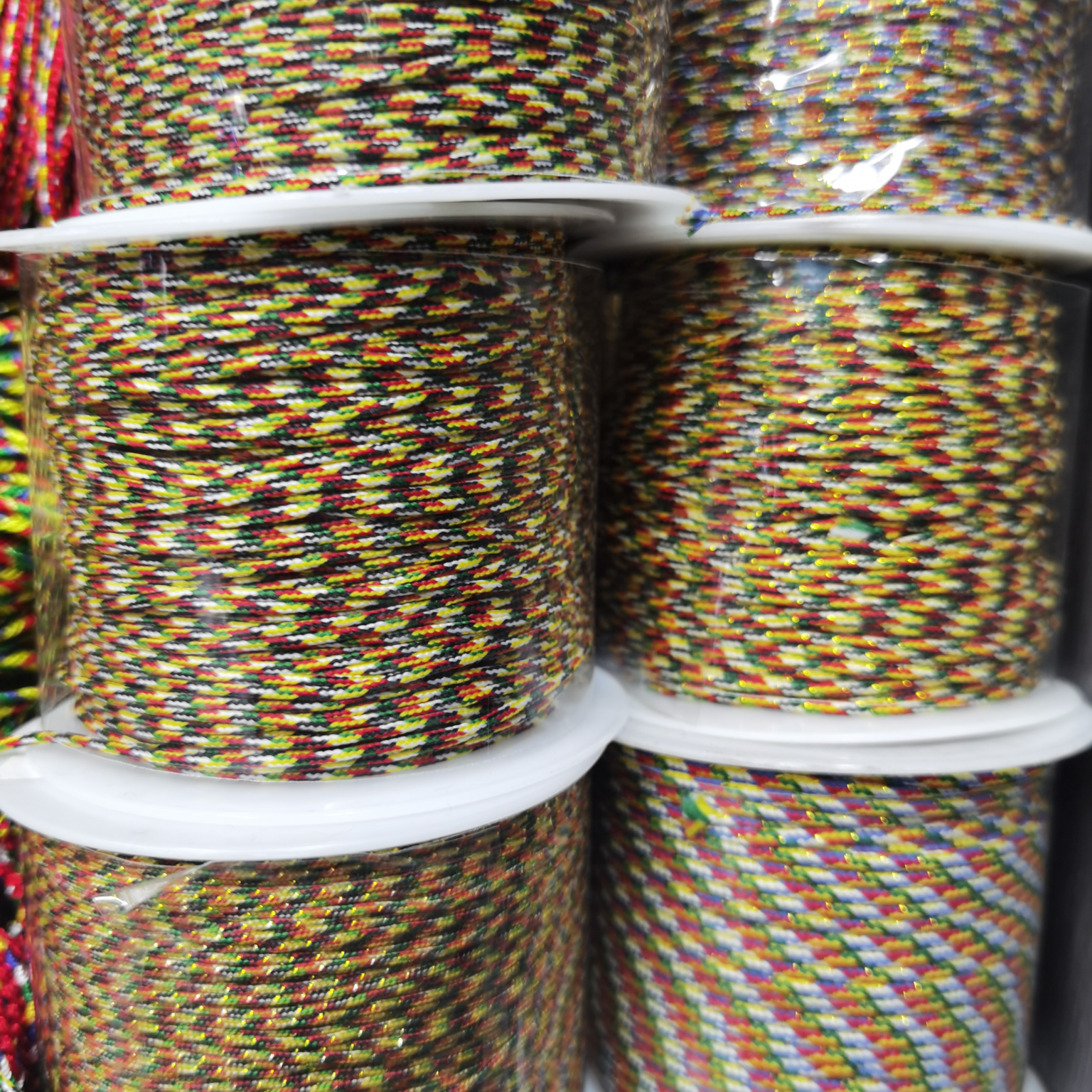 1.0Mm Drum 800 Meters 3 Natural Latex Imported Environmental Protection Round Elastic Elastic Rope Beaded Line Buddha Bead Line Five-Color Line