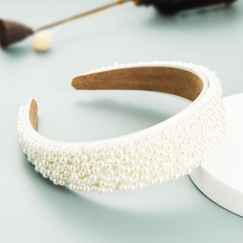 Exaggerated starry sky pearl crystal headband from Europe and America details Picture
