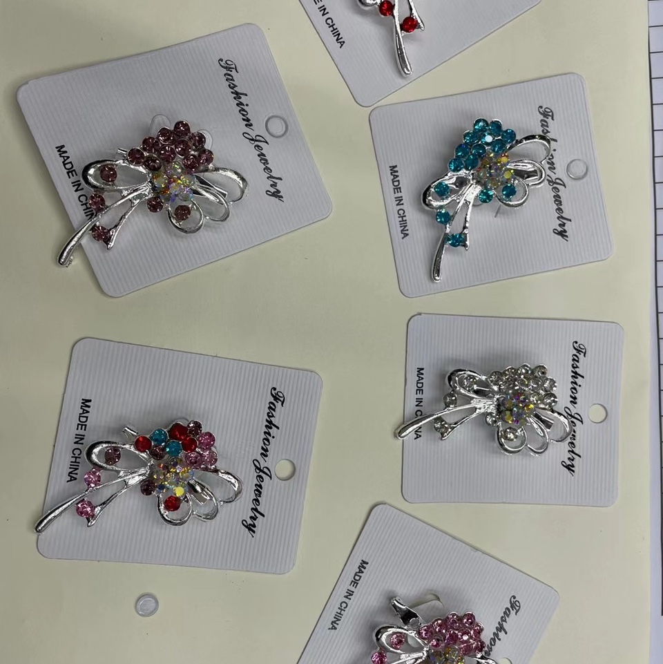 Alloy color diamond brooch series of national trend