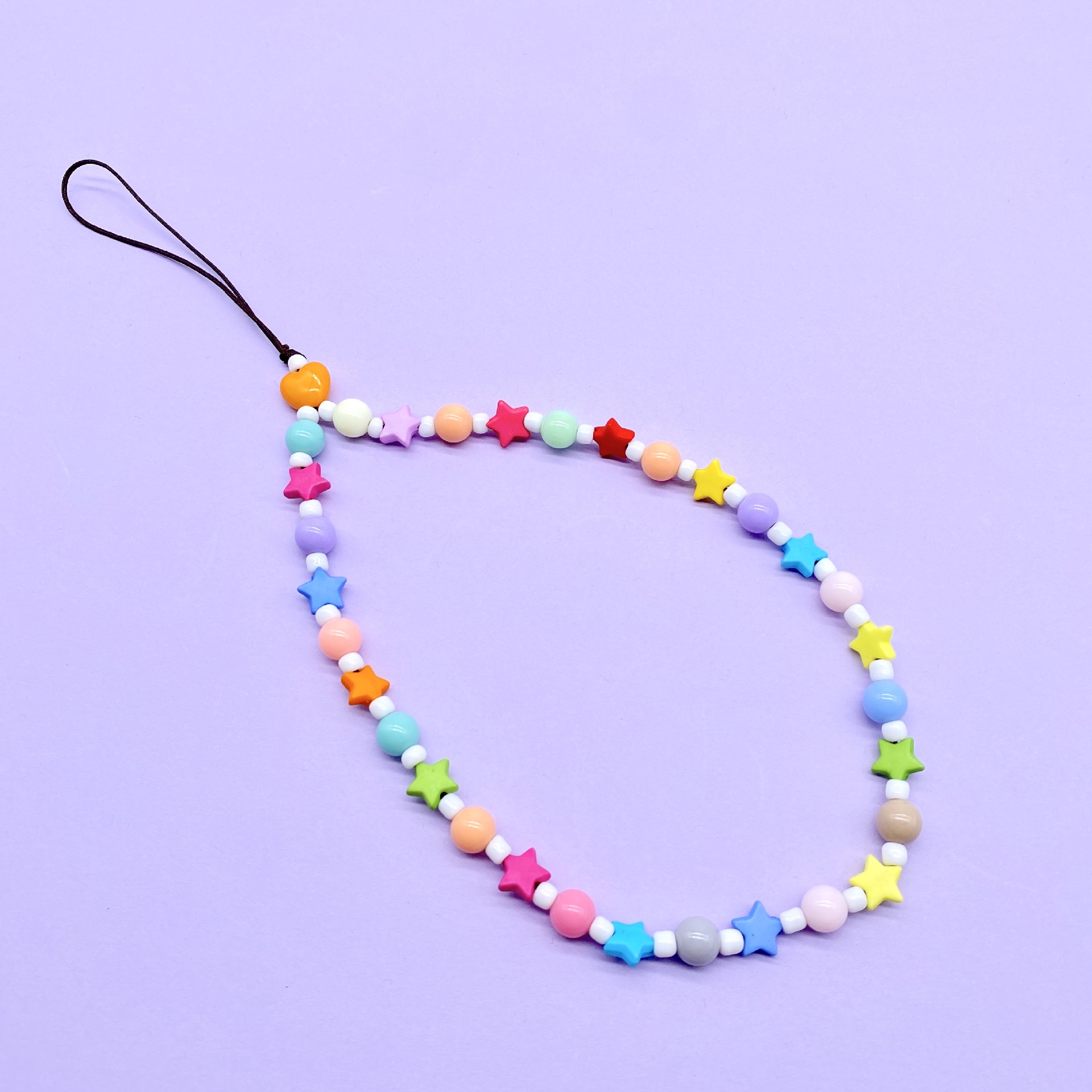Europe and the United States cartoon frosted mobile phone chain all match mobile phone beaded lanyard mobile phone case chain bag pendant 1