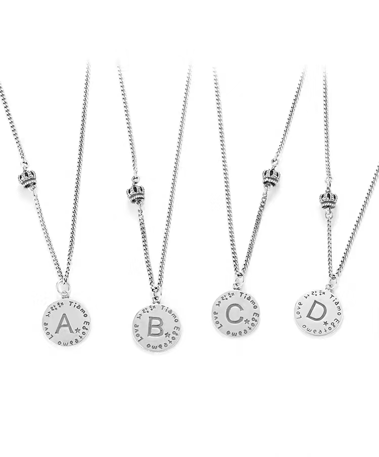 晶珀丽饰品品牌钛钢字母韩国大东门时尚潮流项链详情图11